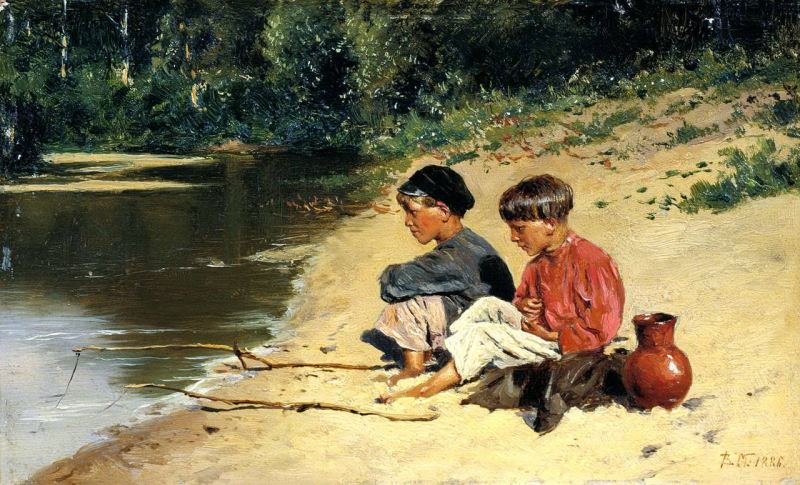 Vladimir Makovsky-Fishers- پسرهای ماهیگیر